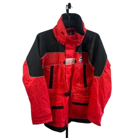 Rockwater Designs Mens Red Black Motorcycle Jacket Coat Size Medium - Picture 1 of 4